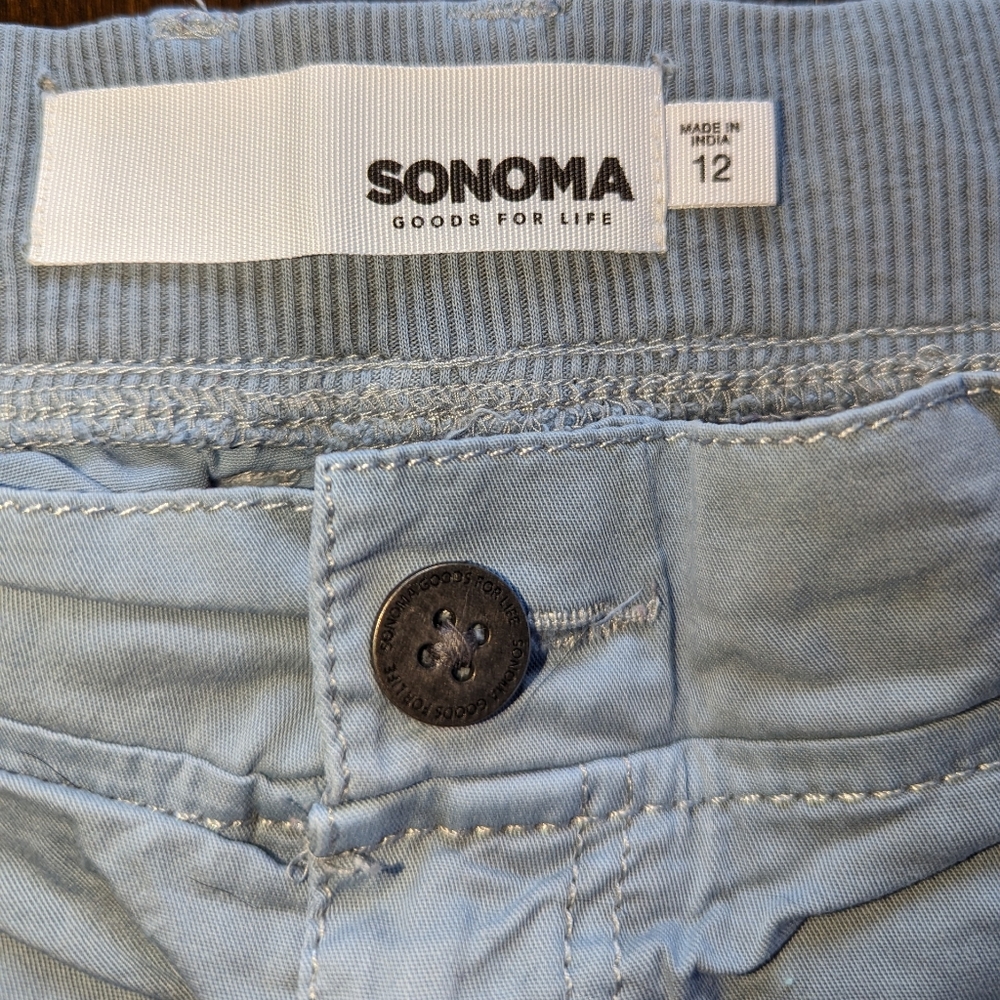 Sonoma Blue Elastic Capris